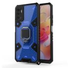 RMPACK Xiaomi Redmi Note 10 5G Ütésálló Tok Raptor Edition PC+TPU Hybrid Mágneses Gyűrűvel Kék