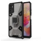 RMPACK Xiaomi Redmi Note 10 5G Ütésálló Tok Raptor Edition PC+TPU Hybrid Mágneses Gyűrűvel Szürke