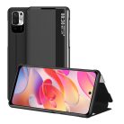 RMPACK Xiaomi Redmi Note 10 5G Notesz Tok Ablakos View Window Series Kitámasztható Fekete