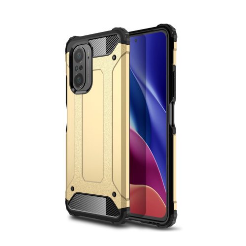 RMPACK Xiaomi Poco F3 / Mi 11i 5G Ütésálló Armor Tok Guard Series 2in1 Arany