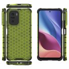 RMPACK Xiaomi Poco F3 / Mi 11i 5G Ütésállókivitel Szilikon Tok Honeycomb Shock-Proof TPU Zöld