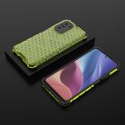 RMPACK Xiaomi Poco F3 / Mi 11i 5G Ütésállókivitel Szilikon Tok Honeycomb Shock-Proof TPU Zöld