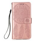 RMPACK Xiaomi Poco F3 / Mi 11i 5G Notesz Tok Dream Catcher - Álomfogó Mintás Kártyartóval- Kitámasztható Rózsaarany