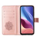 RMPACK Xiaomi Poco F3 / Mi 11i 5G Notesz Tok Dream Catcher - Álomfogó Mintás Kártyartóval- Kitámasztható Rózsaarany