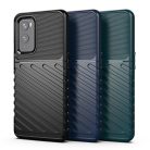 RMPACK OnePlus 9 Szilikon Tok Twill Ütésálló Thunder Series Kivitel Fekete