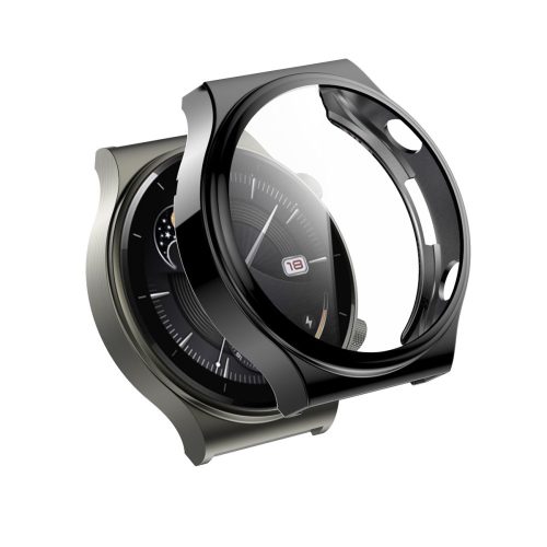 RMPACK Huawei Watch GT2 Pro / Classic / Sport Kijelzővédő Védőkeret TPU Szilikon + Temperd Glass Üvegfólia 2in1 Szürke