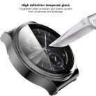 RMPACK Huawei Watch GT2 Pro / Classic / Sport Kijelzővédő Védőkeret TPU Szilikon + Temperd Glass Üvegfólia 2in1 Szürke