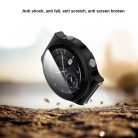 RMPACK Huawei Watch GT2 Pro / Classic / Sport Kijelzővédő Védőkeret TPU Szilikon + Temperd Glass Üvegfólia 2in1 Fekete