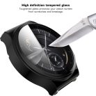 RMPACK Huawei Watch GT2 Pro / Classic / Sport Kijelzővédő Védőkeret TPU Szilikon + Temperd Glass Üvegfólia 2in1 Fekete