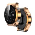 RMPACK Huawei Watch GT2 Pro / Classic / Sport Kijelzővédő Védőkeret TPU Szilikon + Temperd Glass Üvegfólia 2in1 Rózsaarany