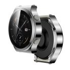 RMPACK Huawei Watch GT2 Pro / Classic / Sport Kijelzővédő Védőkeret TPU Szilikon + Temperd Glass Üvegfólia 2in1 Ezüst