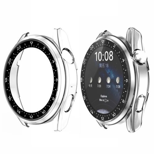 RMPACK Huawei Watch 3 Védőkeret Képernyővédő Elegant Scale Edition + Tempered Glass Üvegfólia 2in1 Áttetsző
