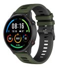 RMPACK Xiaomi Mi Watch Óraszíj Szilikon Pótszíj Sport Style KatonaZöld/Fekete