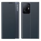 RMPACK Xiaomi 11T / 11T Pro Notesz Tok ELEGANT Style Ablakos View Window Series Kitámasztható Sötétkék