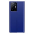 RMPACK Xiaomi 11T / 11T Pro Notesz Tok ELEGANT Style Ablakos View Window Series Kitámasztható Kék