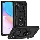 RMPACK Honor 50 Lite / Huawei Nova 8i Armor Tok Ütésálló 2in1 PC TPU Series Gyűrűs - Kitámasztható Fekete