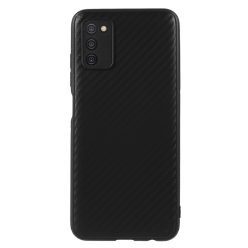   RMPACK Samsung Galaxy A03s Szilikon Tok Carbon Mintázattal TPU Fekete