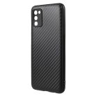 RMPACK Samsung Galaxy A03s Szilikon Tok Carbon Mintázattal TPU Fekete