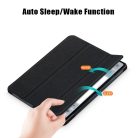 RMPACK Xiaomi Pad 5 / Pad 5 Pro Tok Tri-Fold Premium Kitámasztható Notesz Auto Wake / Sleep Funkcióval Fekete