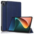 RMPACK Xiaomi Pad 5 / Pad 5 Pro Tok Tri-Fold Premium Kitámasztható Notesz Auto Wake / Sleep Funkcióval Sötétkék