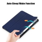 RMPACK Xiaomi Pad 5 / Pad 5 Pro Tok Tri-Fold Premium Kitámasztható Notesz Auto Wake / Sleep Funkcióval Sötétkék