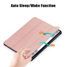 RMPACK Xiaomi Pad 5 / Pad 5 Pro Tok Tri-Fold Premium Kitámasztható Notesz Auto Wake / Sleep Funkcióval Rózsaarany