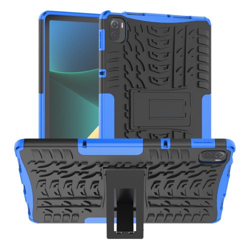 RMPACK Xiaomi Pad 5 / Pad 5 Pro Tok Ütésállókivitel Kitámasztható Rugged Touch Csuszásgátló 2in1 TPU+PC Kék