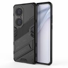 RMPACK Huawei P50 Pro Védőtok Ring Guard Gyűrűs 2in1 Tok Ütésálló - Kitámasztható TPU Hybrid Fekete