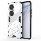 RMPACK Huawei P50 Pro Védőtok Ring Guard Gyűrűs 2in1 Tok Ütésálló - Kitámasztható TPU Hybrid Fehér