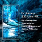 RMPACK Samsung Galaxy S22 Ultra 5G Szilikon Tok 2in1 IMAK UX-5 Sarokvédelemmel TPU + Kamerelencse Védelem Áttetsző