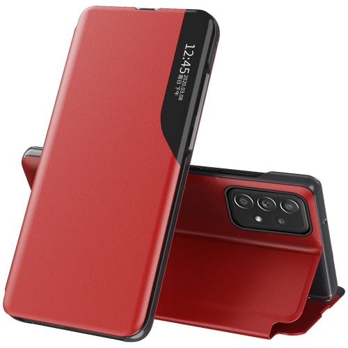 RMPACK Samsung Galaxy A53 5G Notesz Tok Ablakos View Window Series Kitámasztható Piros