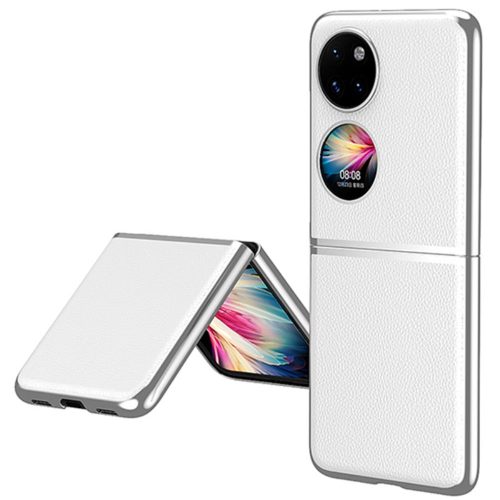 RMPACK Huawei P50 Pocket Tok Electro Style Bőrmintázattal Fehér