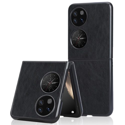 RMPACK Huawei P50 Pocket Tok Business Series Elegant Bőrmintázattal Fekete
