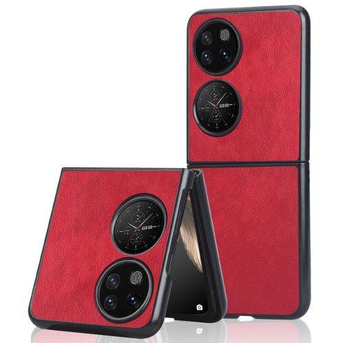 RMPACK Huawei P50 Pocket Tok Business Series Elegant Bőrmintázattal Piros