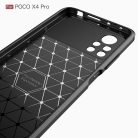 RMPACK Xiaomi Poco X4 Pro 5G Szilikon Tok Ütésállókivitel Karbon Mintázattal Fekete