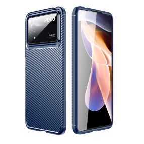   RMPACK Xiaomi Poco X4 Pro 5G Tok Szilikon TPU NEW Carbon Fiber - Karbon Minta Sötétkék