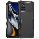 RMPACK Xiaomi Poco X4 Pro 5G ShockProof Tok Ütésállókivitel Csúszásgátló Mintázat Hybrid TPU Protective Fekete