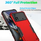 RMPACK Xiaomi Poco X4 Pro 5G ShockProof Tok Ütésállókivitel Csúszásgátló Mintázat Hybrid TPU Protective Fekete