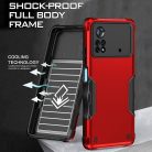 RMPACK Xiaomi Poco X4 Pro 5G ShockProof Tok Ütésállókivitel Csúszásgátló Mintázat Hybrid TPU Protective Fekete