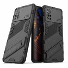 RMPACK Xiaomi Poco X4 Pro 5G Tok Ütésállókivitel Kitámasztható PC + TPU 2in1 Anti-Drop Series Kameralencse védelemmel Fekete