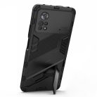 RMPACK Xiaomi Poco X4 Pro 5G Tok Ütésállókivitel Kitámasztható PC + TPU 2in1 Anti-Drop Series Kameralencse védelemmel Fekete