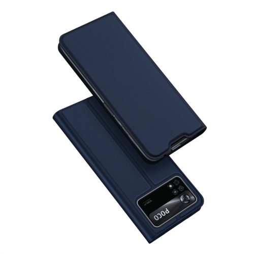RMPACK Xiaomi Poco X4 Pro 5G Notesz Tok Dux Ducis Skin Pro Series Kitámasztható-Kártyatartóval Premium Style Kék