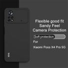 RMPACK Xiaomi Poco X4 Pro 5G Szilikon Tok IMAK UC-3 Series Solid Color TPU Lencsevédővel Fekete