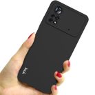 RMPACK Xiaomi Poco X4 Pro 5G Szilikon Tok IMAK UC-3 Series Solid Color TPU Lencsevédővel Fekete