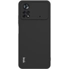 RMPACK Xiaomi Poco X4 Pro 5G Szilikon Tok IMAK UC-3 Series Solid Color TPU Lencsevédővel Fekete