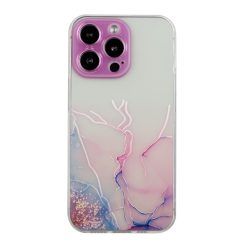   iPhone 13 Pro 6.1' Mintás Szilikon Tok Marble Series TPU A03