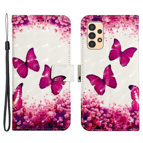 RMPACK Samsung Galaxy A13 Mintás Notesz Tok Kártyatartóval-Kitámasztható Butterfly Style Pillangó Mintázattal