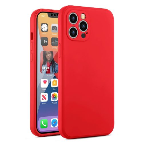 iPhone 12 Pro Tok Szilikon Hybrid 2in1 Csúszásgátló Soft TPU Piros