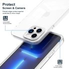 iPhone 12 Pro Szilikon Tok Duplakeretes Védelemmel Hybrid 3in1 TPU + PC + Akril Kivitel Fehér