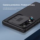 RMPACK Honor 70 5G Tok Ütésállókivitel Nillkin Camshield Pro Series Lencsevédővel Hybrid Fekete